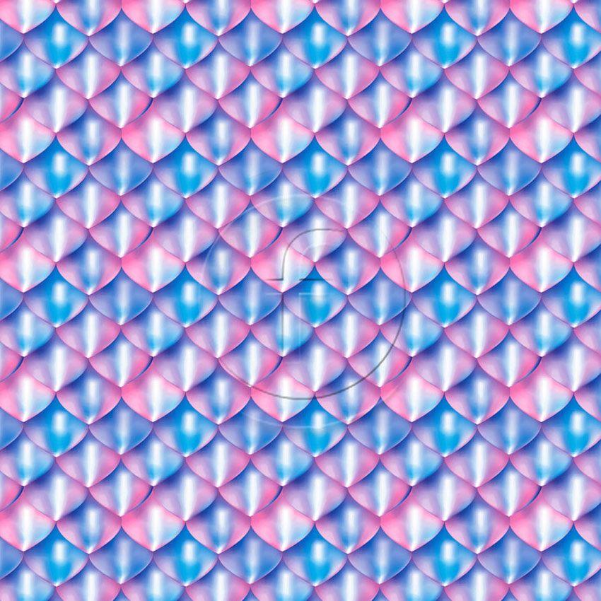 Alana Cerise Uv Printed Stretch Fabric: Blue/Pink