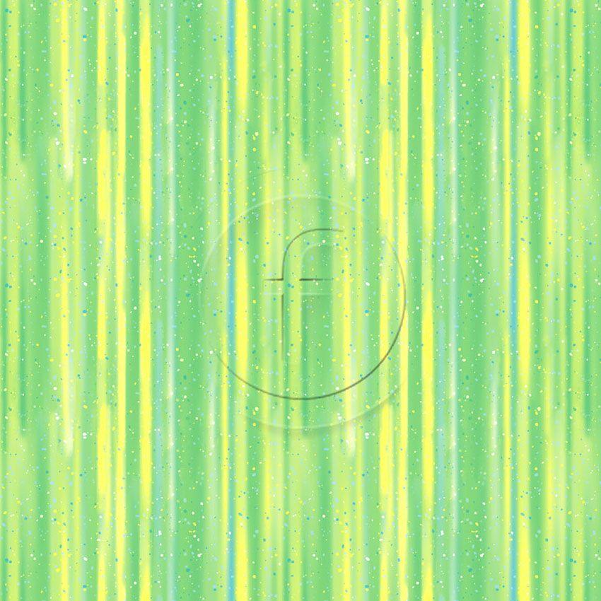 Comet Lime, Striped, Fluorescent Printed Stretch Fabric: Green/Yellow