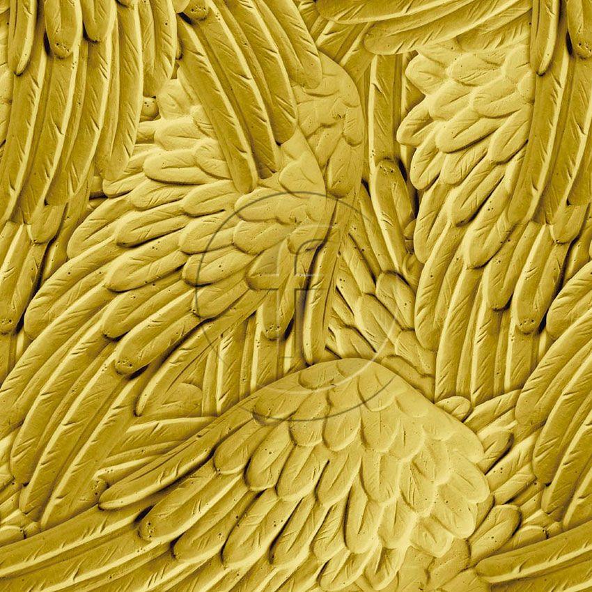 Angel Wings Gold, Photo Printed Stretch Fabric