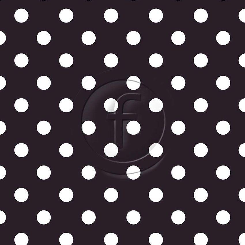 Polka Dot 20Mm White Black, Spotted Scalable Stretch Fabric