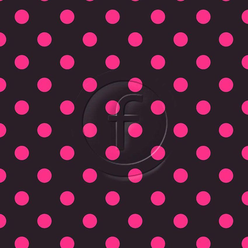Polka Dot 20Mm Pink Black, Spotted Scalable Stretch Fabric