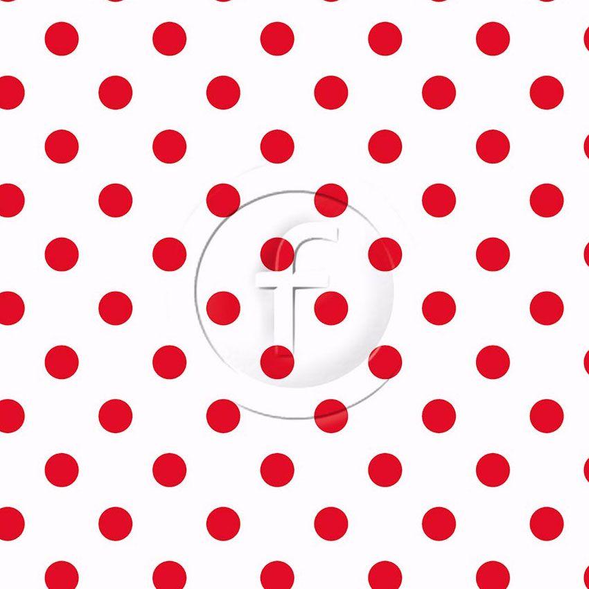 Polka Dot 20Mm Red White, Spotted Scalable Stretch Fabric