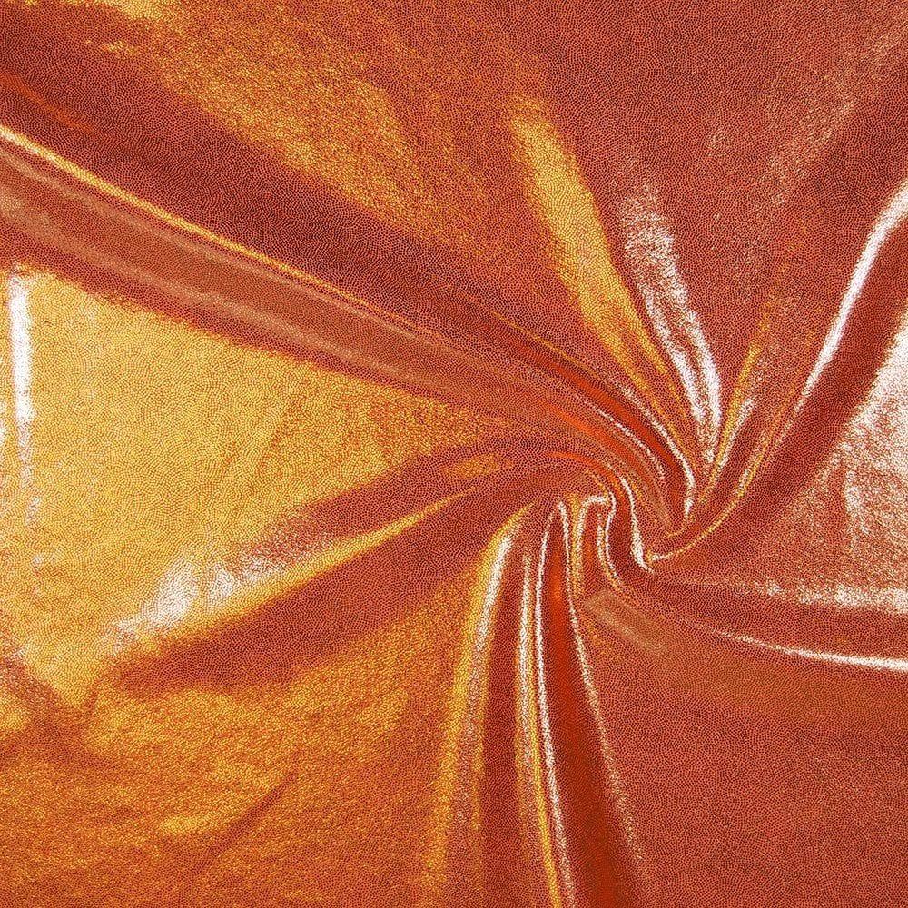 Amber Foil Effect Shine Stretch Fabric