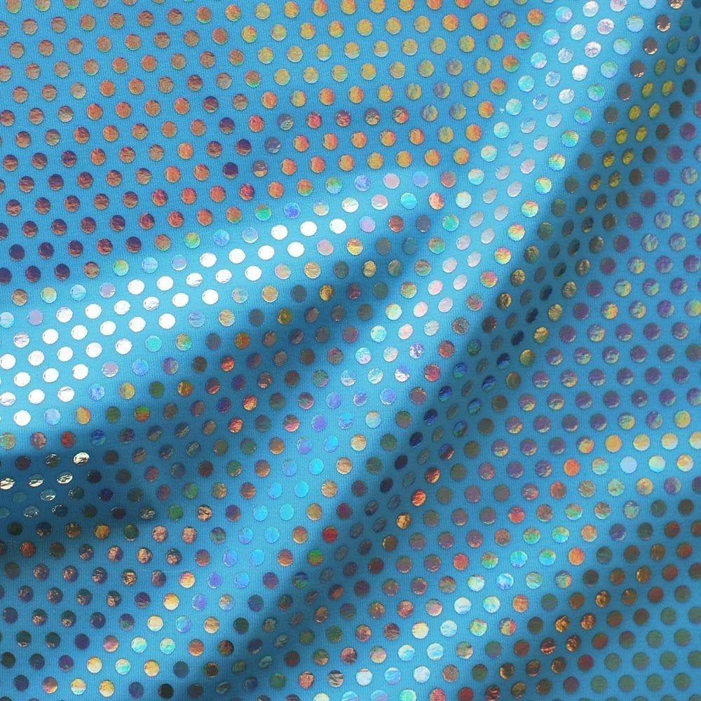 Silver Lazer Mini Sequin Foil On Malibu Matt Nylon Stretch Lycra