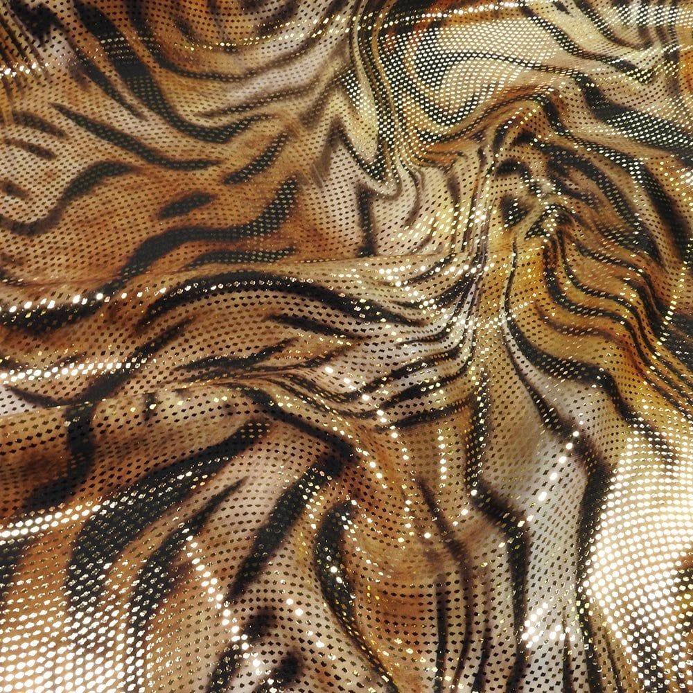 Avantgarde Tan & Gold Swirl - Foiled Print on Flex