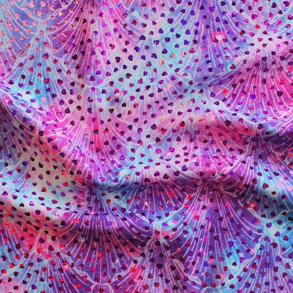 Mistique Pink Uv & Cerise Hologram Mini - Foiled Print on Flex