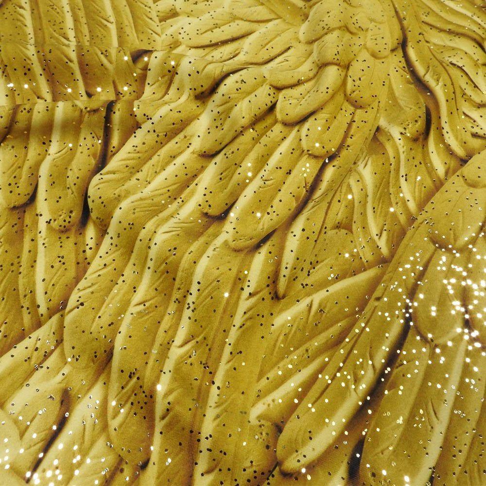 Angel Wings Gold & Gold Galaxy - Foiled Print on Flex