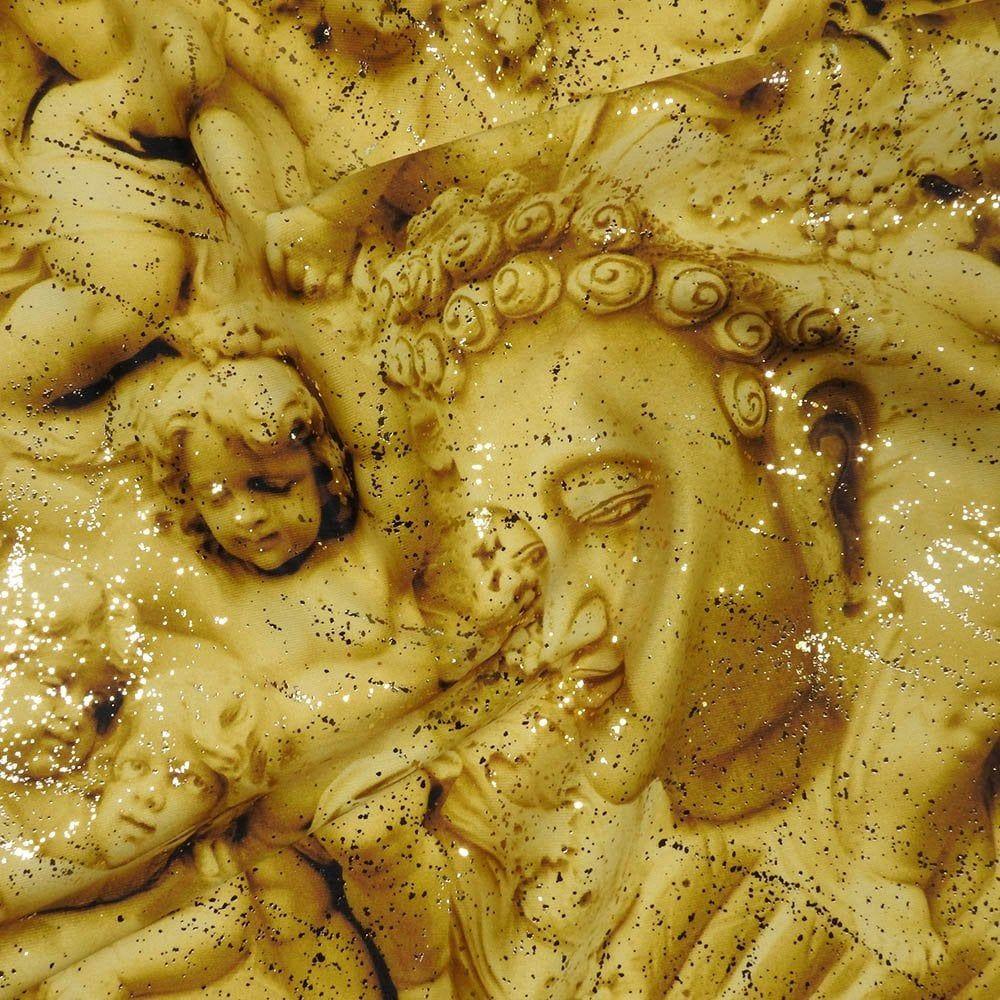 Basilica Gold & Gold Score - Foiled Print on Flex