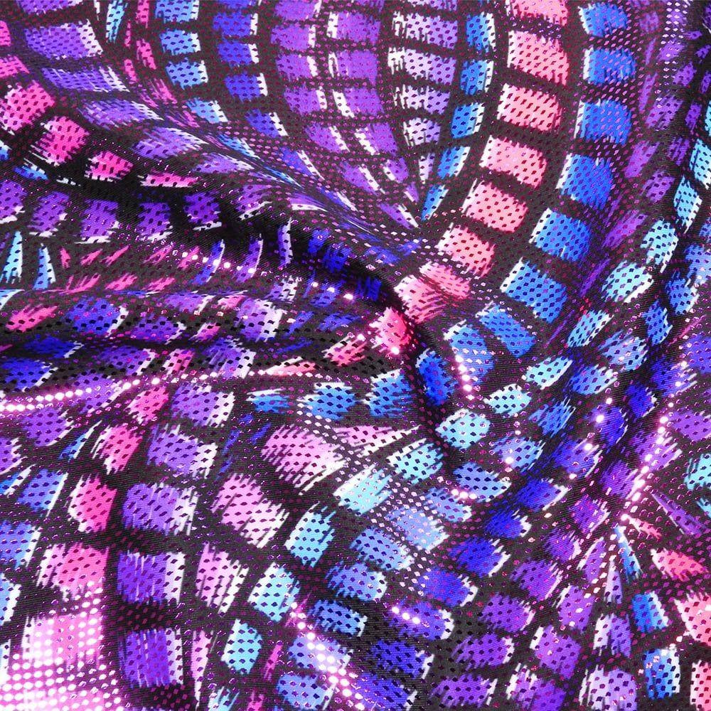 Stitcher Uv & Cerise Swirl - Foiled Print on Flex