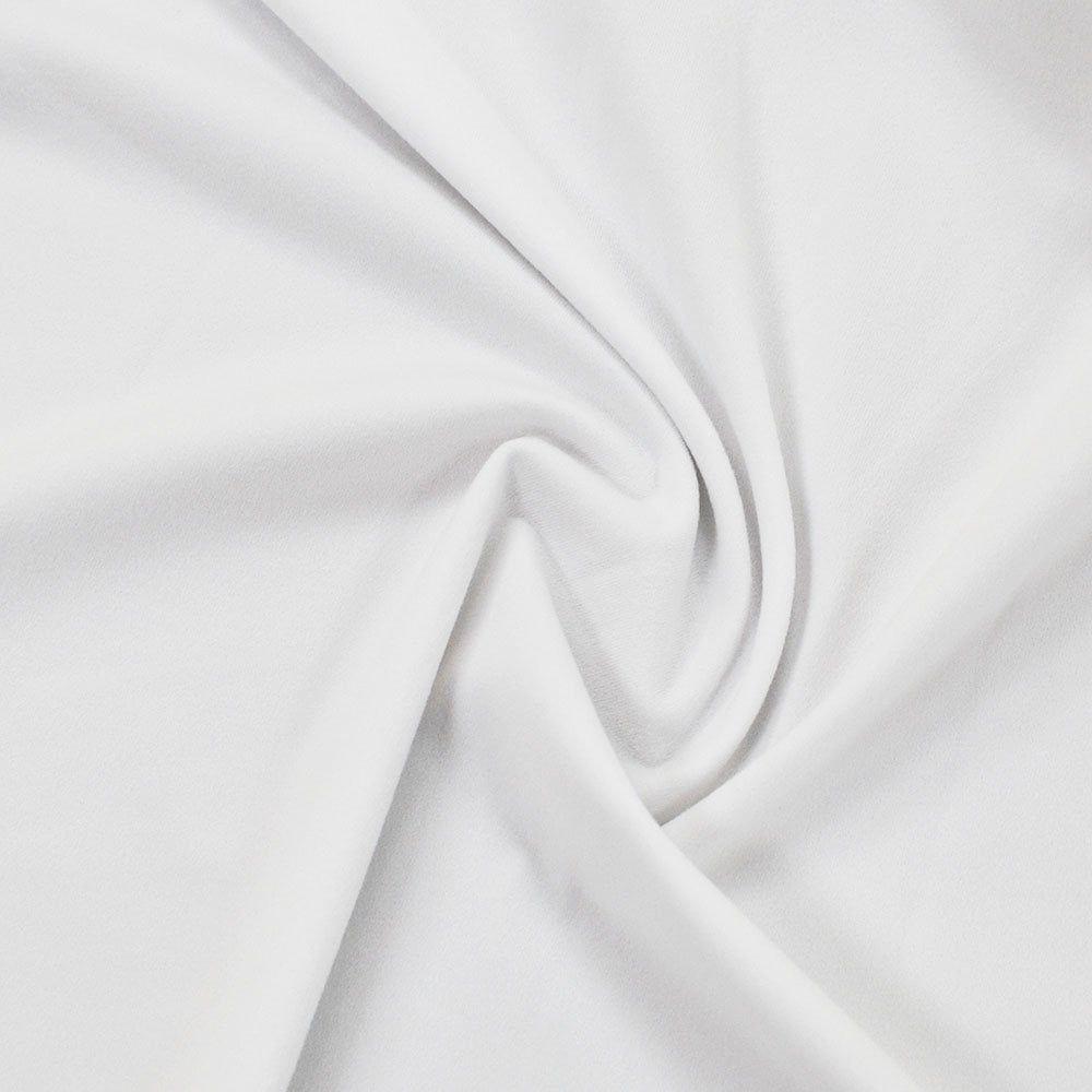 PF1010 Peach Brushed Stretch Polyester Fabric White