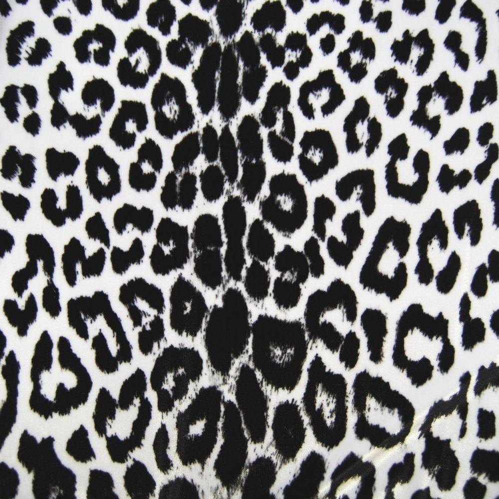 Hunter - Paper Transfer Print, Animal Printed Stretch Fabric: Black/White