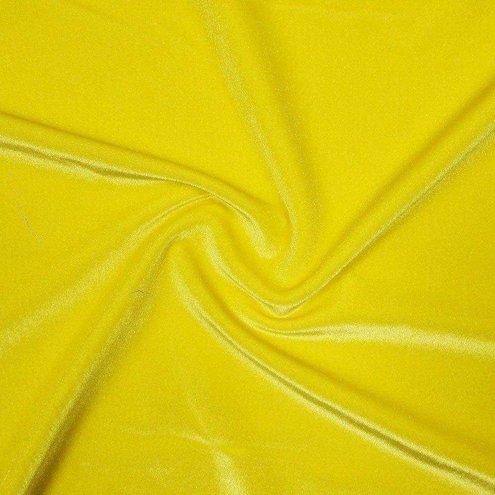 Clearance - Yellow Smooth Stretch Velvet