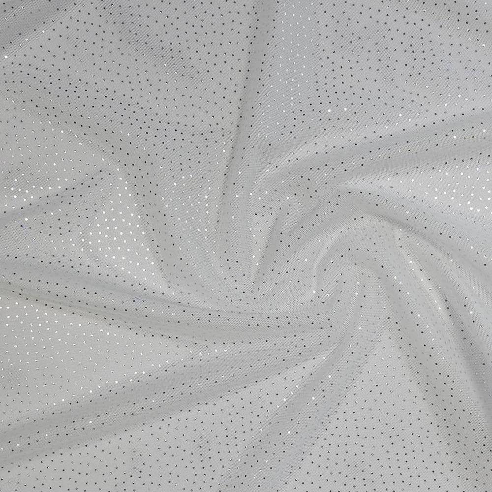 Pf1022 Glint Foiled Stretch Polyester Net Fabric