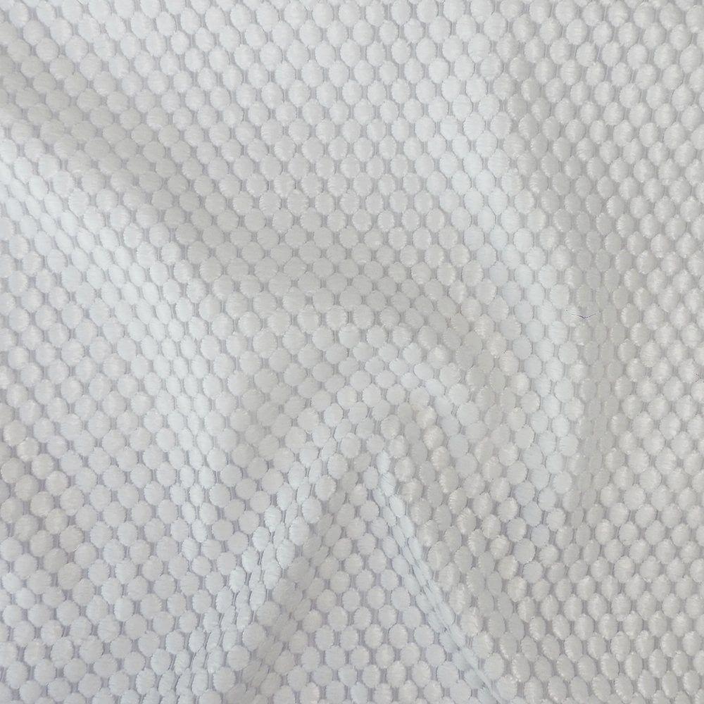 Clearance - White Textured Spot Polyester