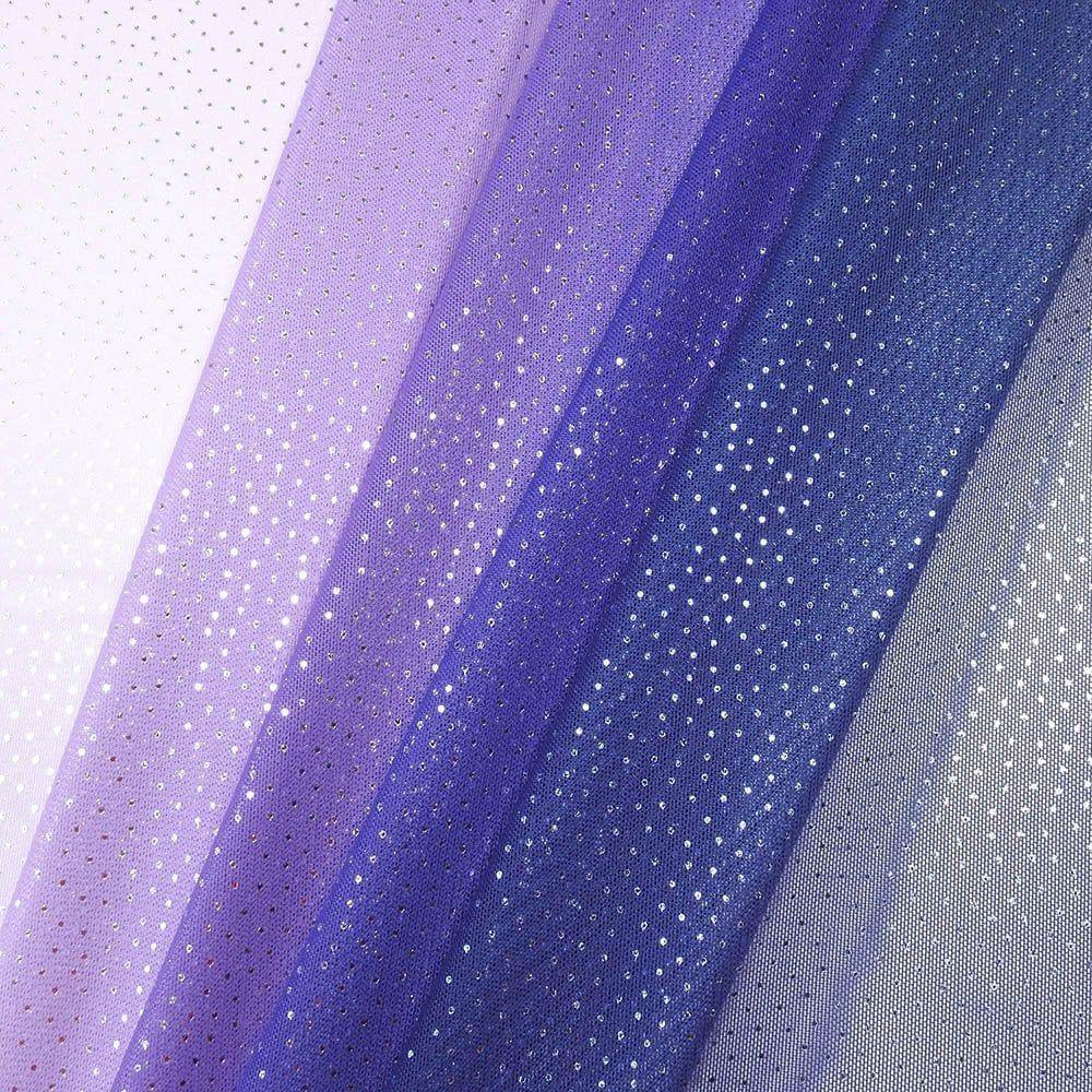 3 Mirror Shading Purple On Glint - Printed Foiled Net