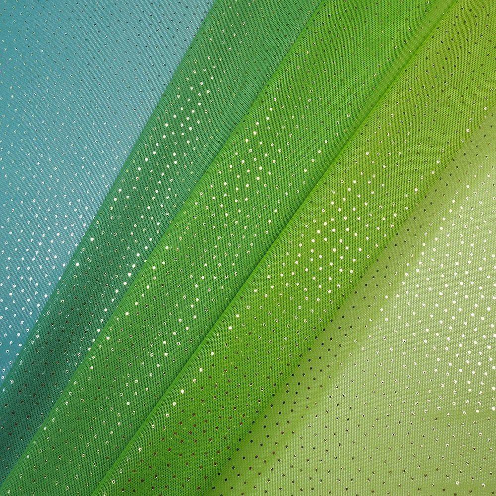 3 Mirror Shading Emerald Apple On Glint - Printed Foiled Net