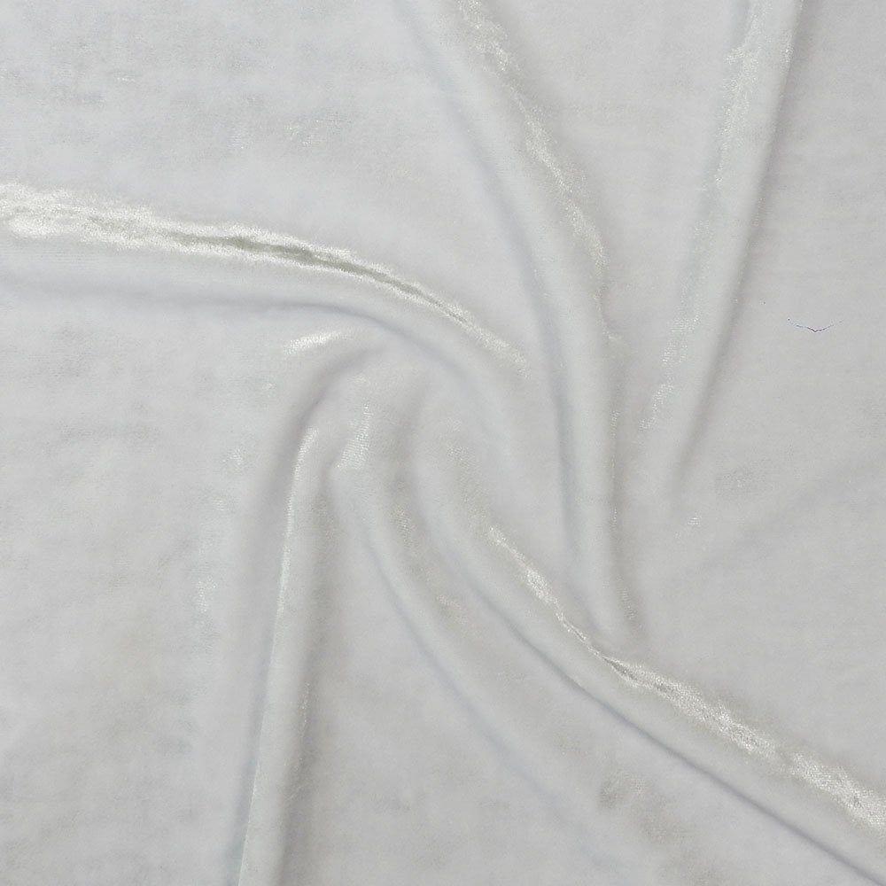 Clearance - White Crushed Velvet 