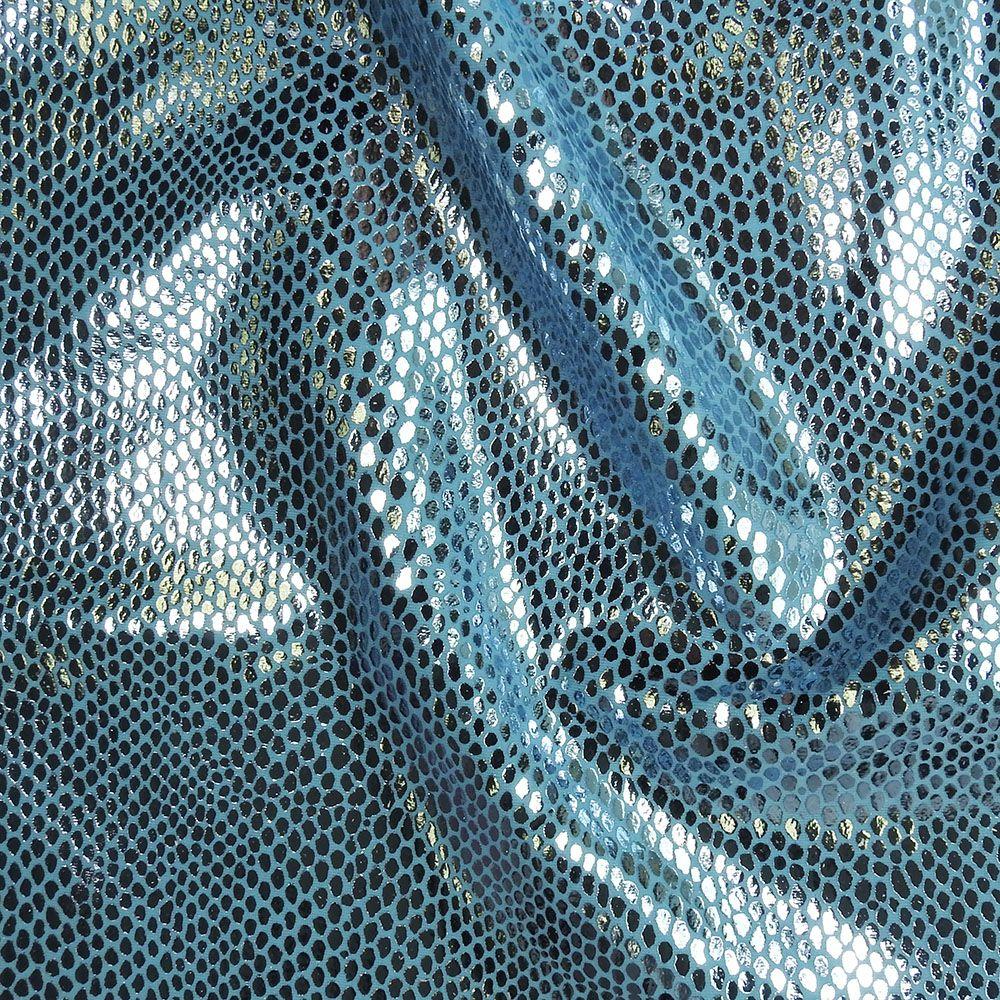 Baby Blue Lizard On Malibu Matt Nylon Fabric