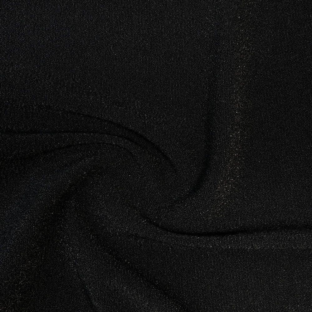 Black Recycled Econyl Stretch Fabric - Bali