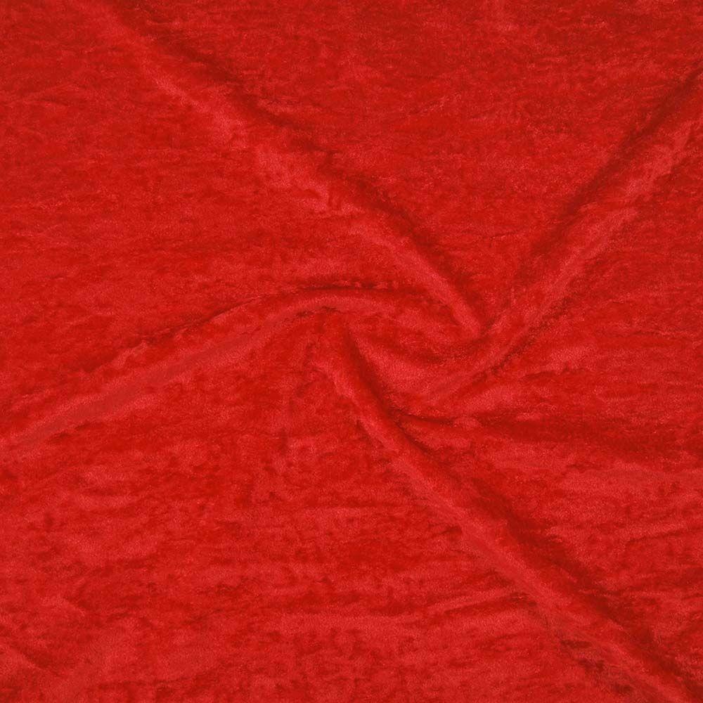 Red Crushed Stretch Velvet - Custom Foiled
