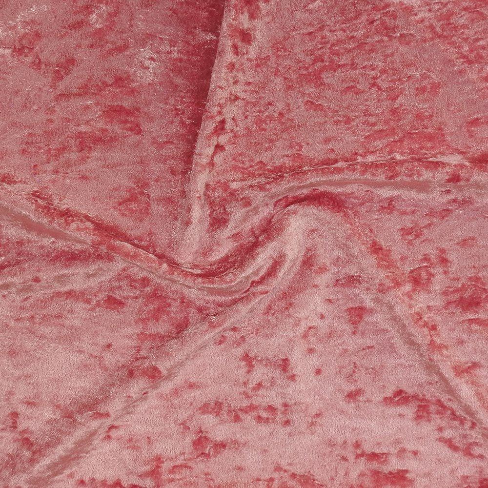 Rose Crushed Stretch Velvet - Custom Foiled