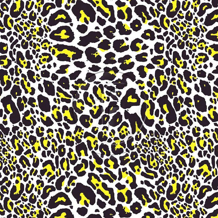 Prowler Fl Yellow, Fluorescent, Animal Printed Stretch Fabric