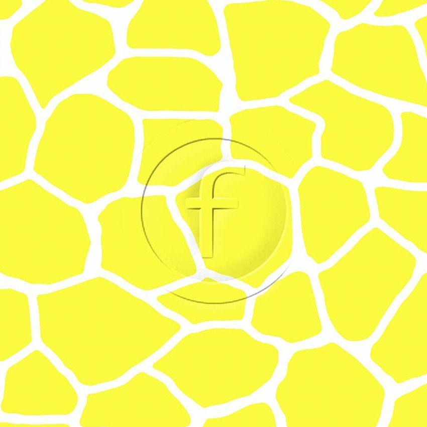 Giraffe Fluorescent Yellow, Animal Printed Stretch Fabric