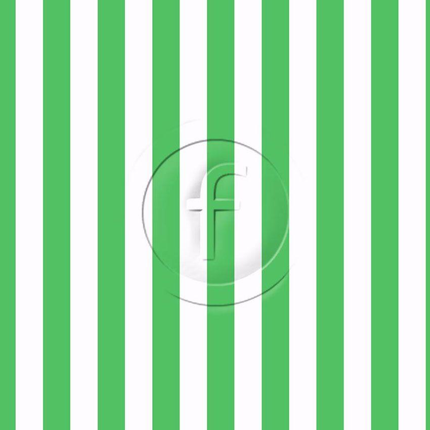 Stripe 22Mm Flo Green White - Printed Fabric