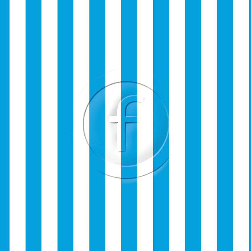 Turquoise White 22Mm Width Striped Printed Stretch Fabric