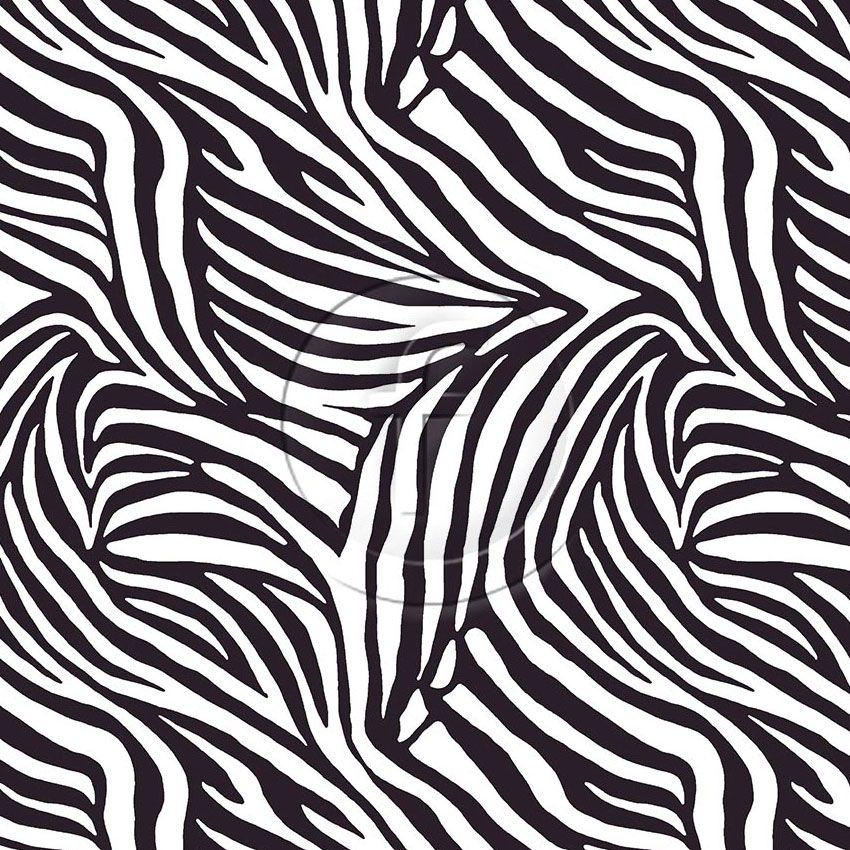 Equus, Animal Printed Stretch Fabric: Black/White
