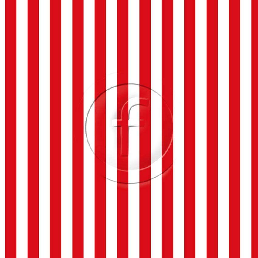 Stripe 15Mm Red & White - Printed Fabric