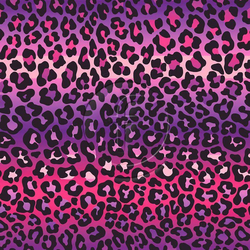 Animal Ombre Uv, Fluorescent Printed Stretch Fabric: Pink/Purple
