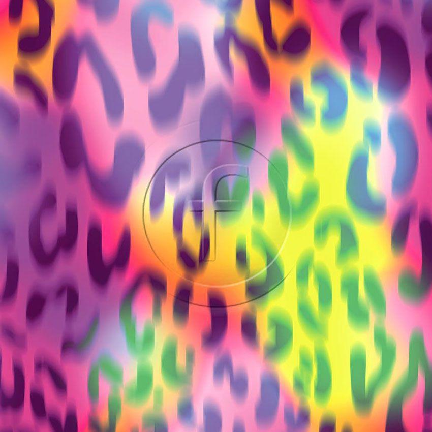 Cheetah Jazz Multicolour, Fluorescent, Animal Printed Stretch Fabric