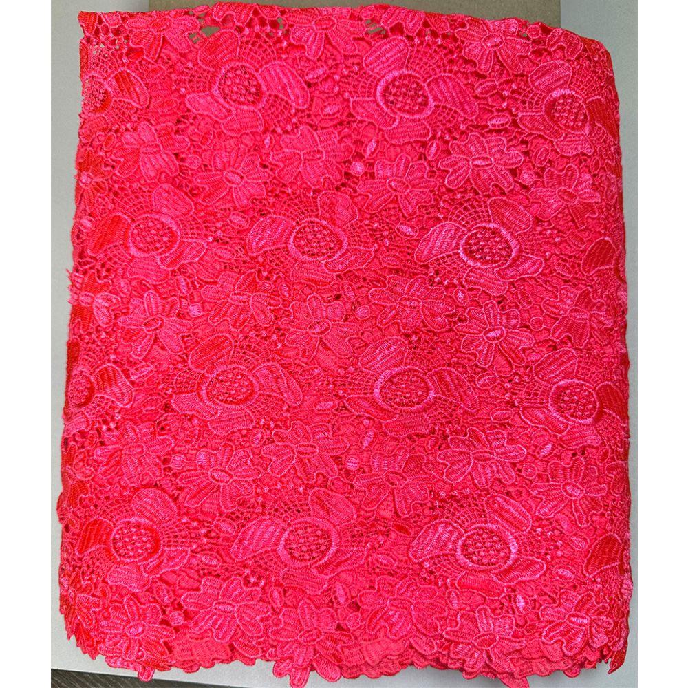 Clearance Guipure Floral 65cms Flo Pink