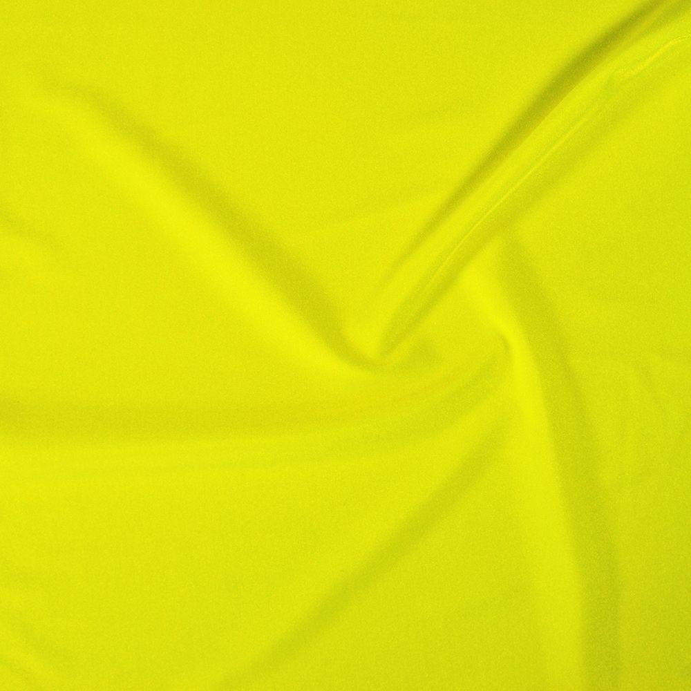Flo Yellow Shiny Nylon Stretch Lycra - Custom Foiled