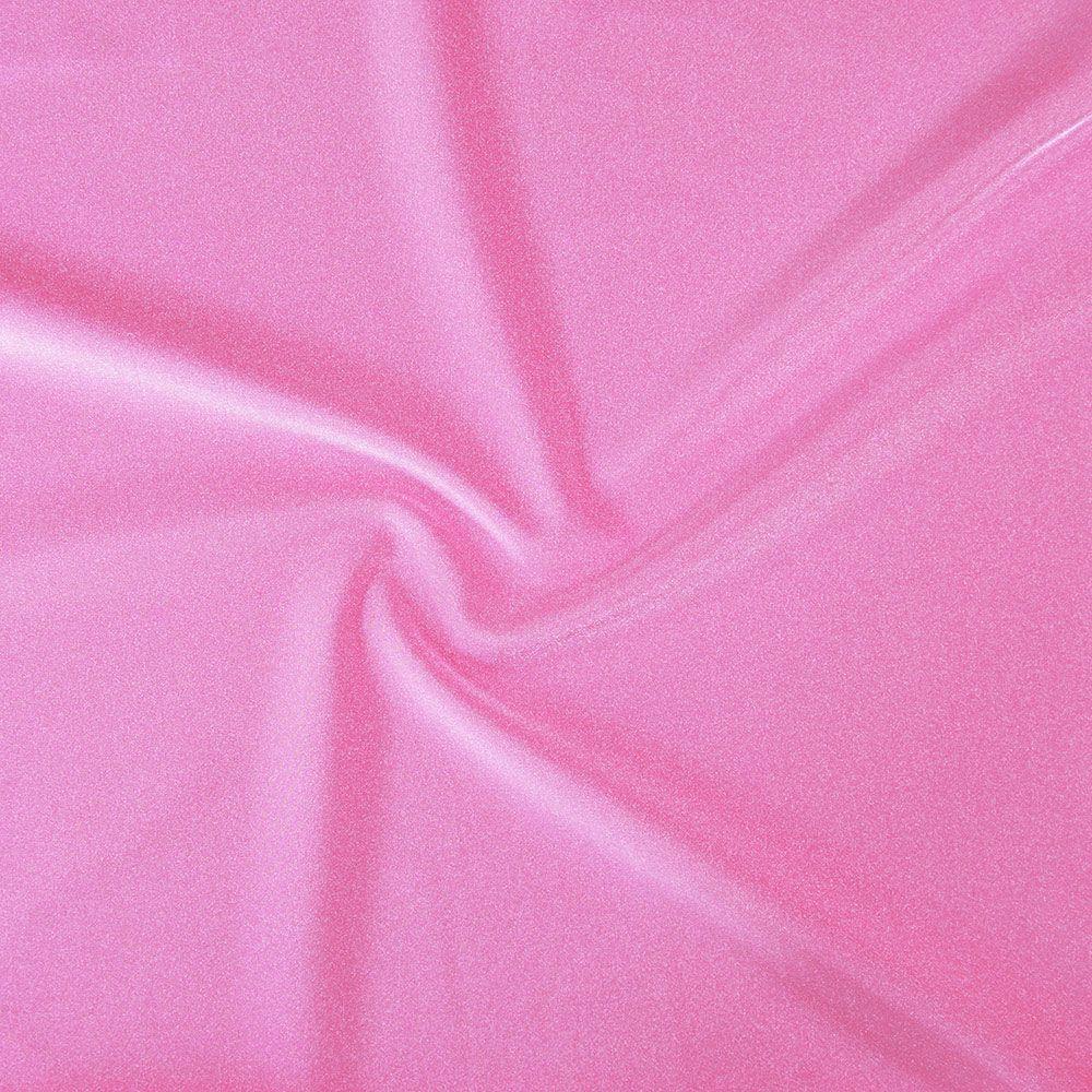 Barbie Pink Shiny Nylon Stretch Lycra - Custom Foiled