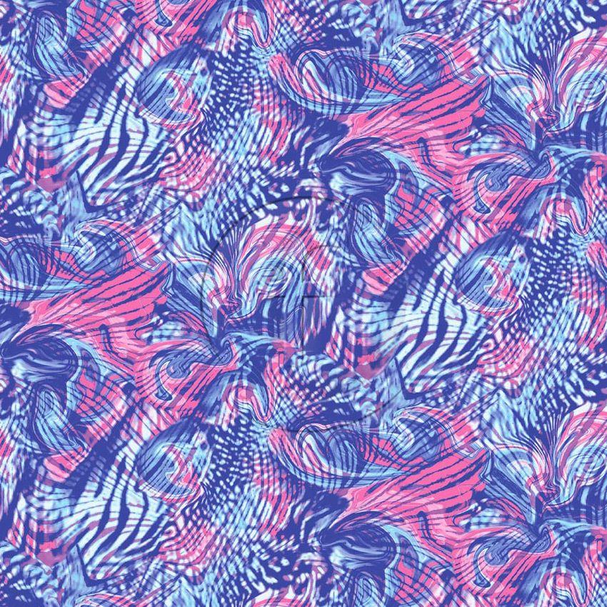 Fete Purple - Printed Stretch Fabric