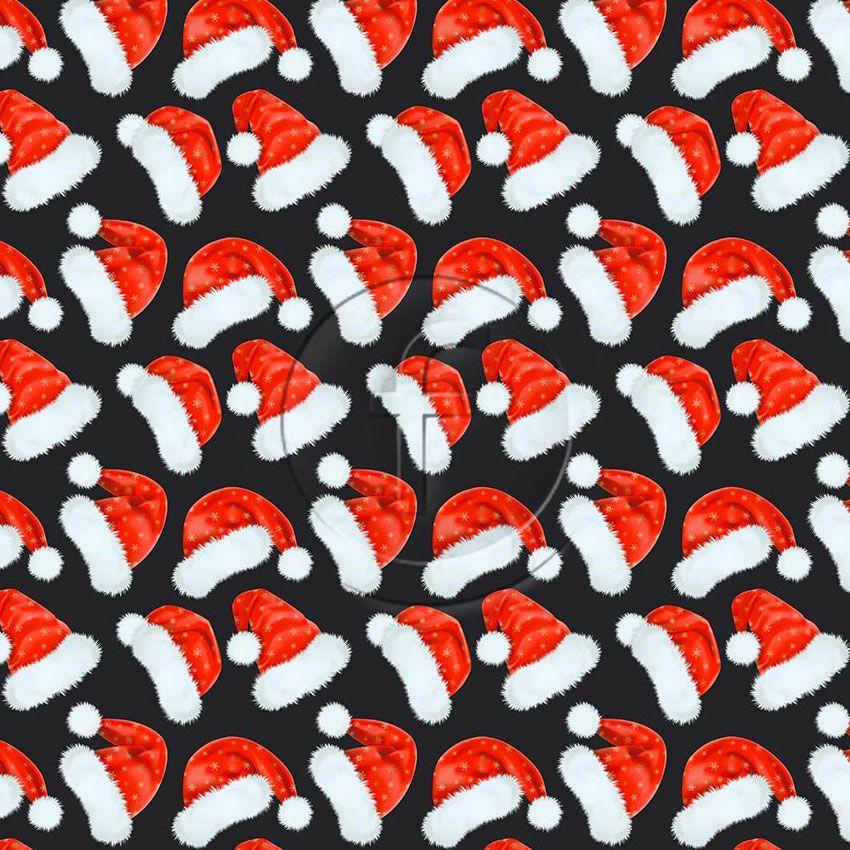 Santa Hats Patterned Stretch Fabric