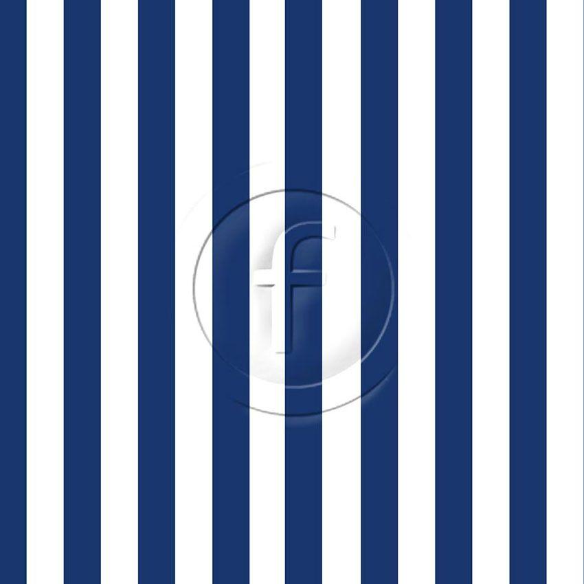 Stripe Navy On White 22Mm Width - Printed Fabric
