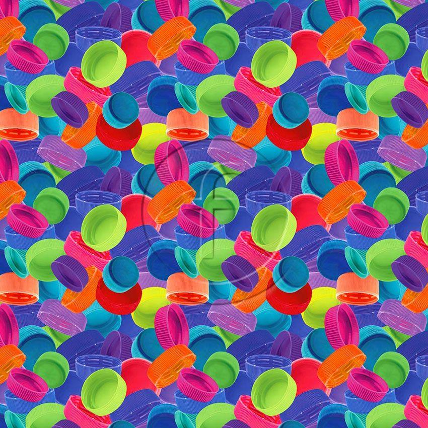 Bottletops Printed Stretch Fabric: Multicolour