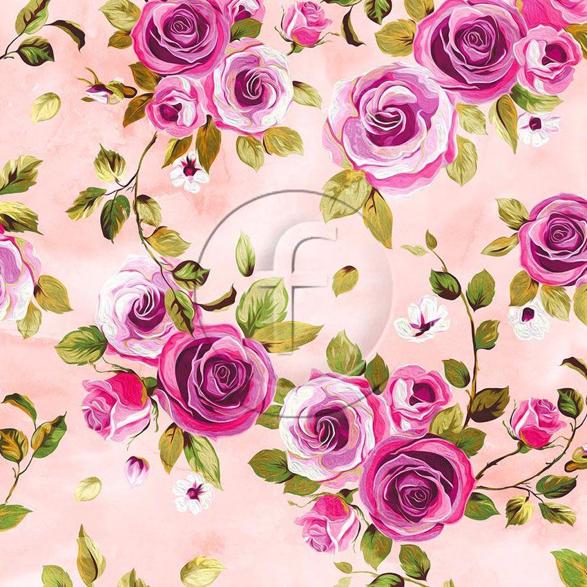 Painted Rose Pink - Printed Fabric