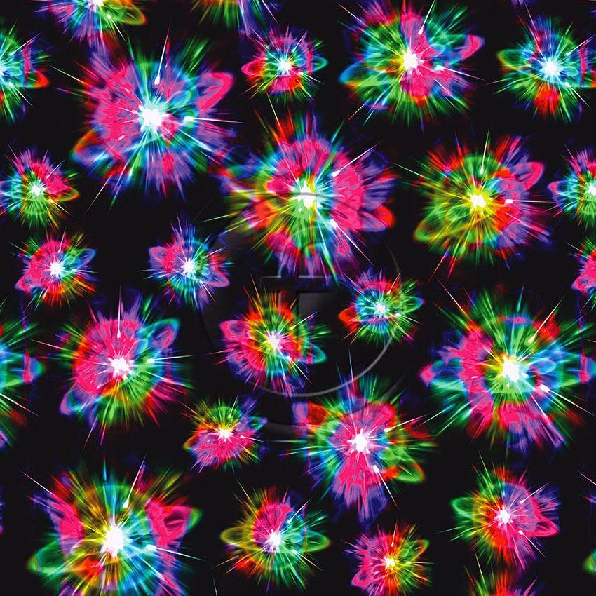 Nebular Multicolour Printed Stretch Fabric