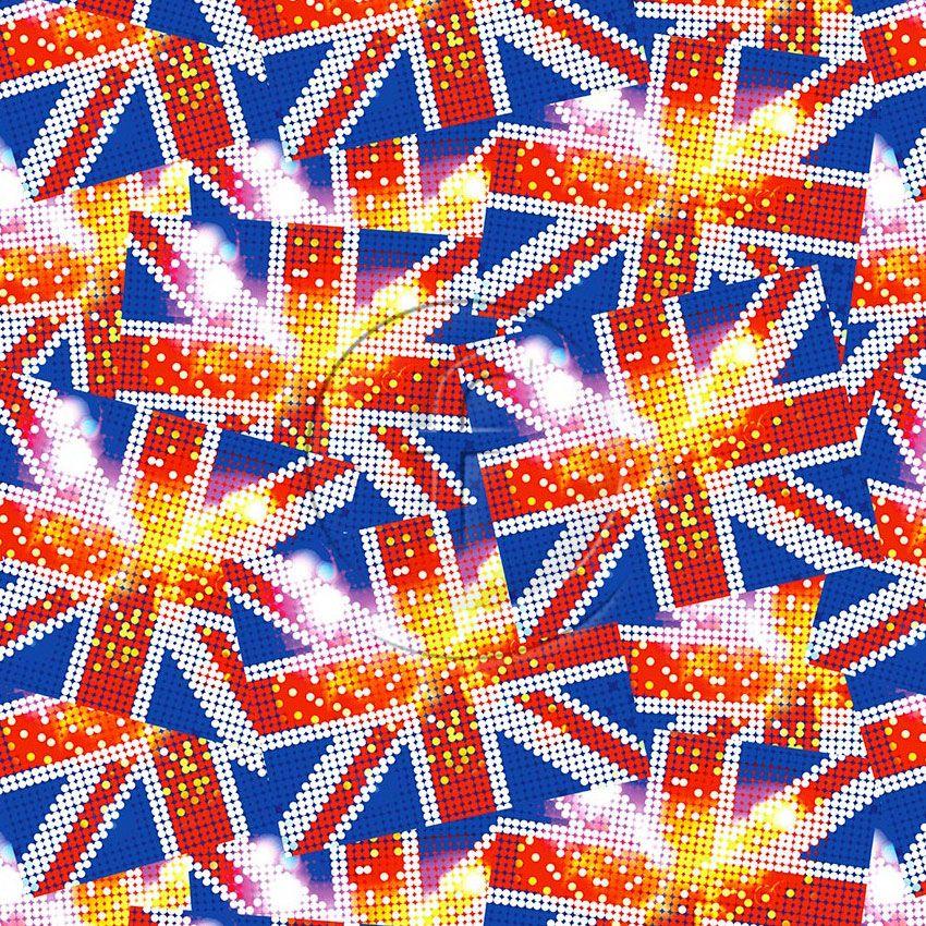 Disco Jack, Flag, Graphic Printed Stretch Fabric: Blue/Red