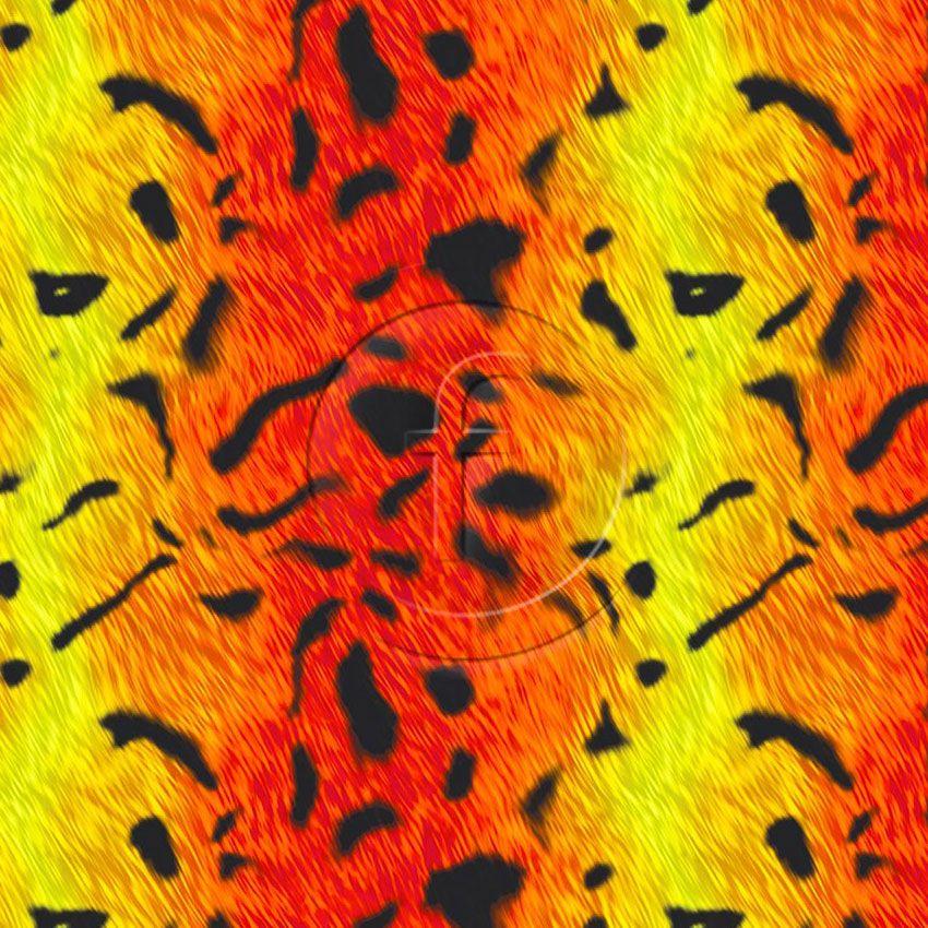 Tiger Stripes Orange, Animal Printed Stretch Fabric