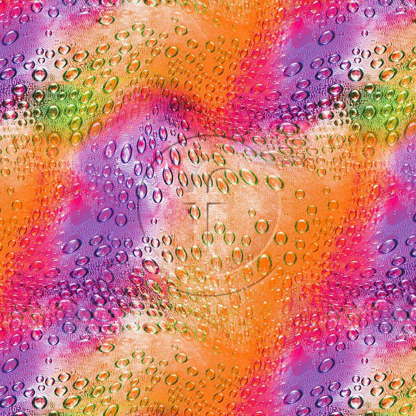 Cloudburst Orange, Image, Textured Printed Stretch Fabric
