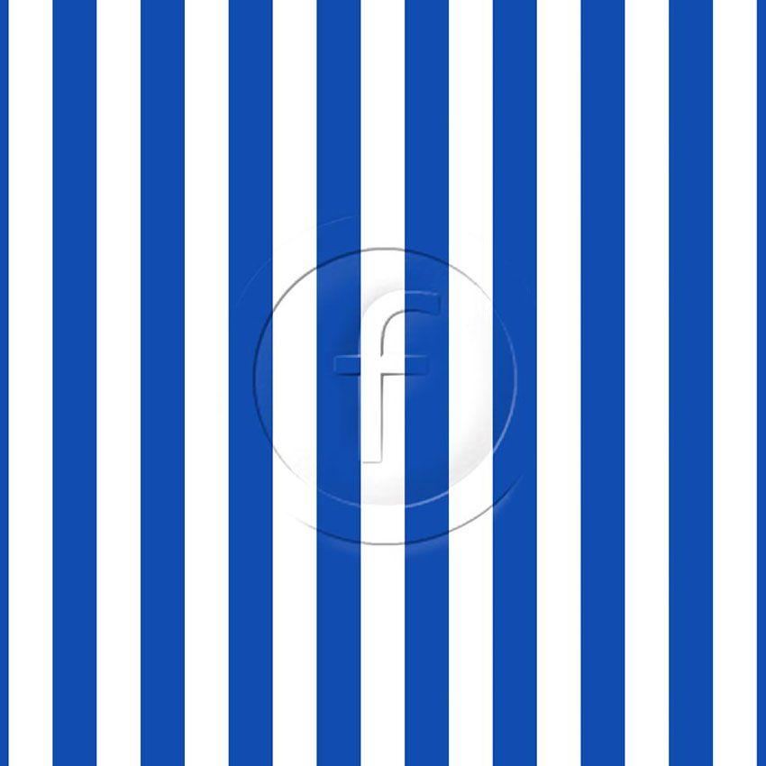 Royal 2Cm Width Striped Printed Stretch Fabric: Blue/White