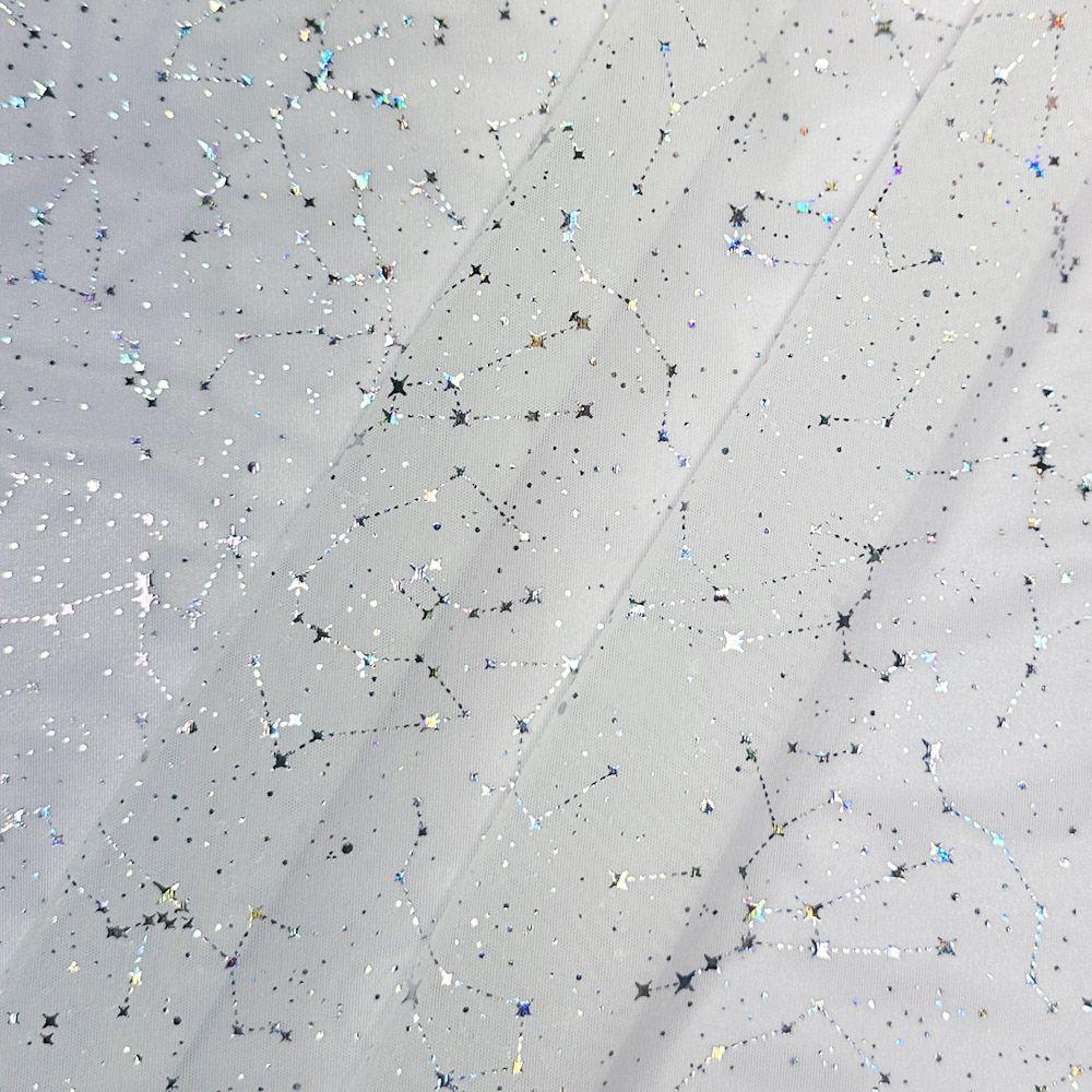 Silver Hologram Constellation / Alicante Net White