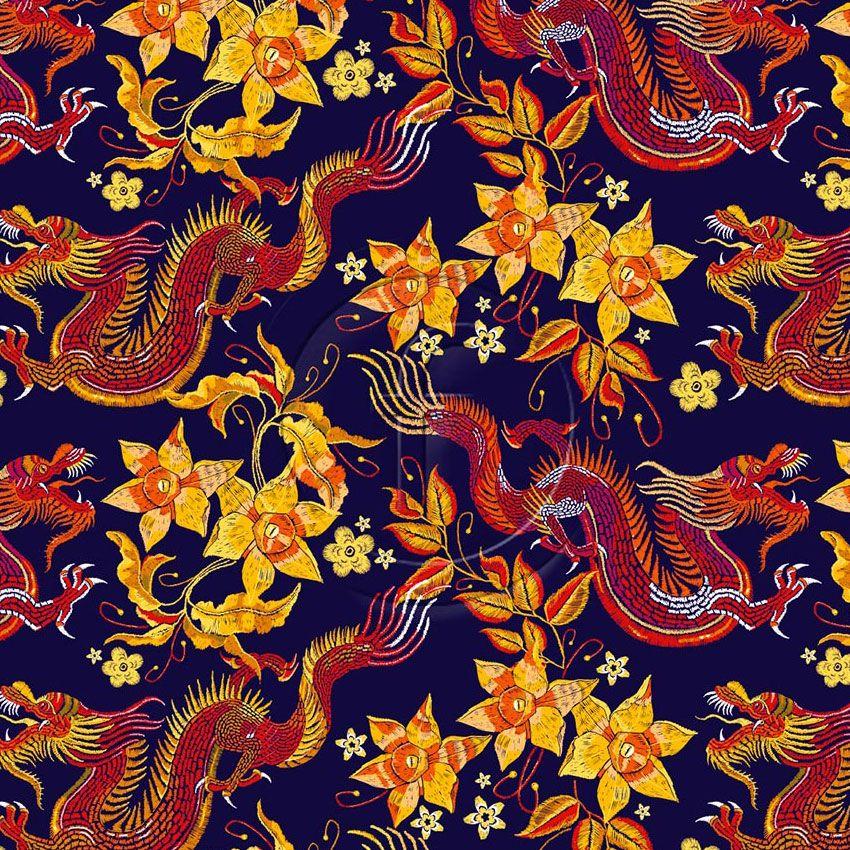 Tatsu Navy - Printed Fabric