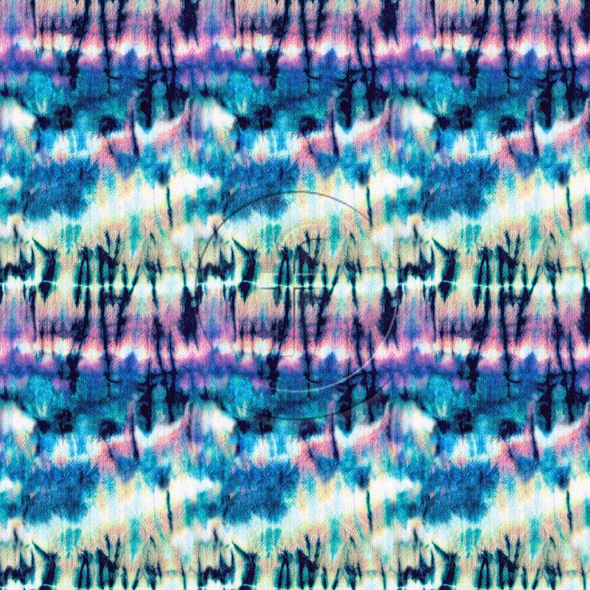 Hvar Pastel, Festival, Tie Dye Effect Printed Stretch Fabric