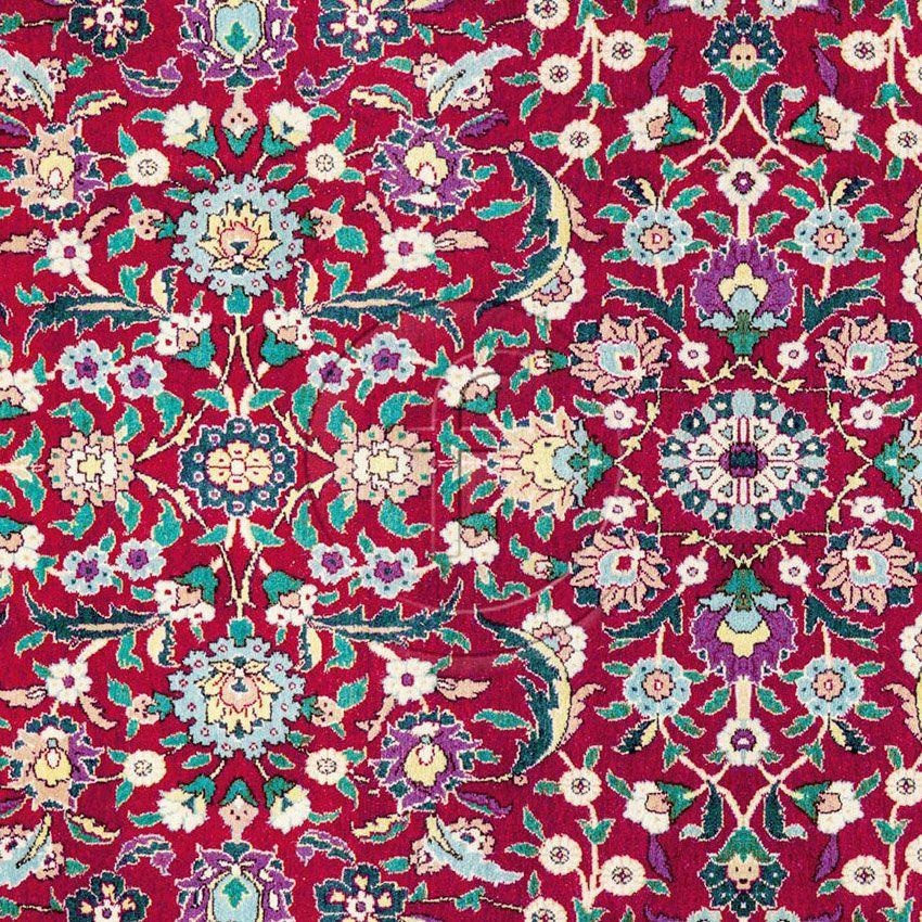 Bargello Crimson Printed Stretch Fabric: Multicolour/Red